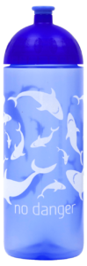ISYbe Trinkflasche 0,7l Haie blau transparent